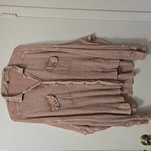 FP One Scout Jacket Dusty Pink Rose Womens Size Large Thermal Discontinued/Rare